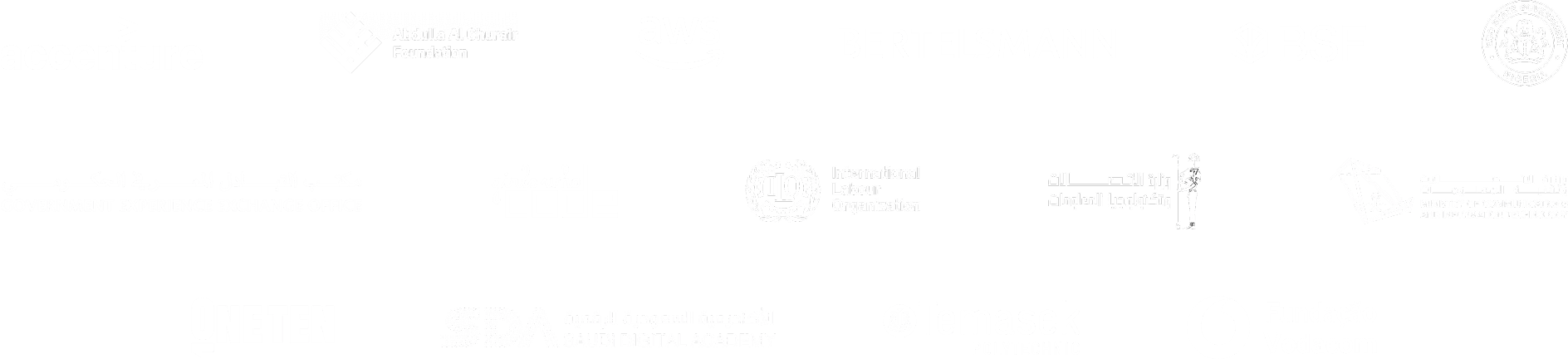 Logos of governments and public sector partners trusted by Udacity