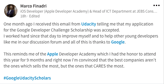 Marco - Udacity - Lifelong Learning