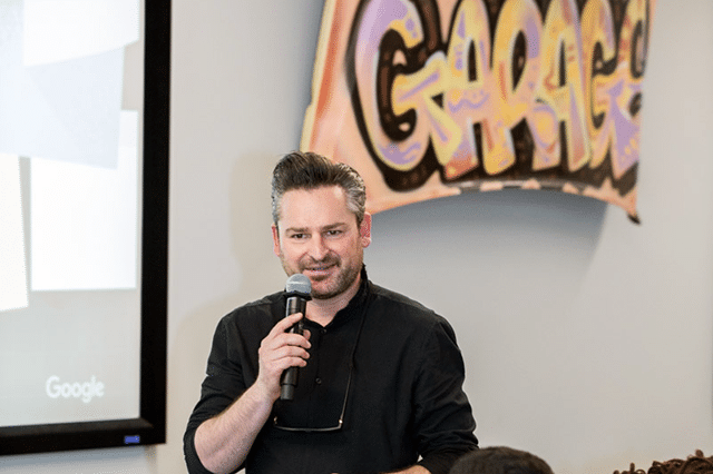 Dr. Frederik addresses Udacity Alumni VIP at The Google Garage