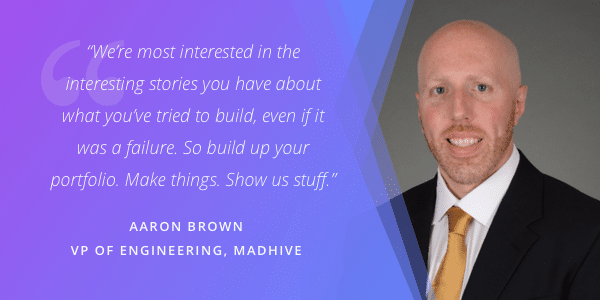 Aaron Brown Blockchain Hiring Manager Quote