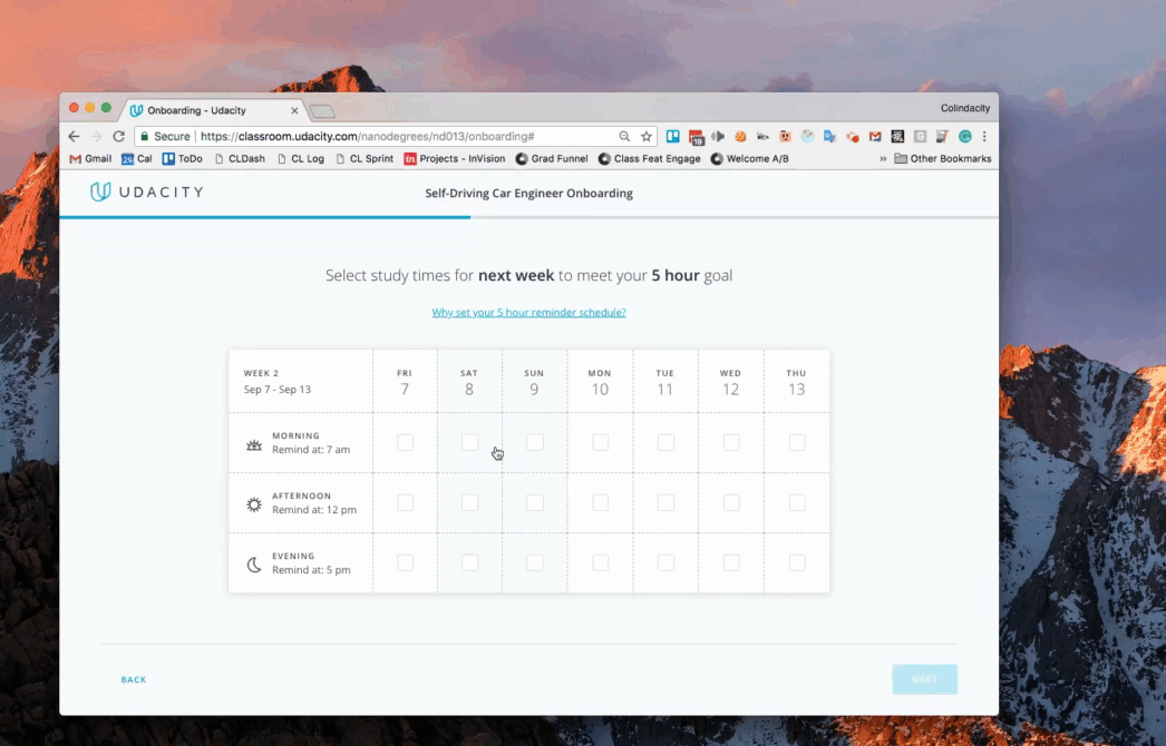 Udacity - Nanodegree Calendar Sync - Gif 2
