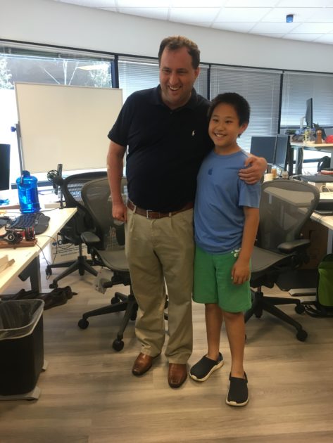 11-year-old Aaron Ma with David Silver