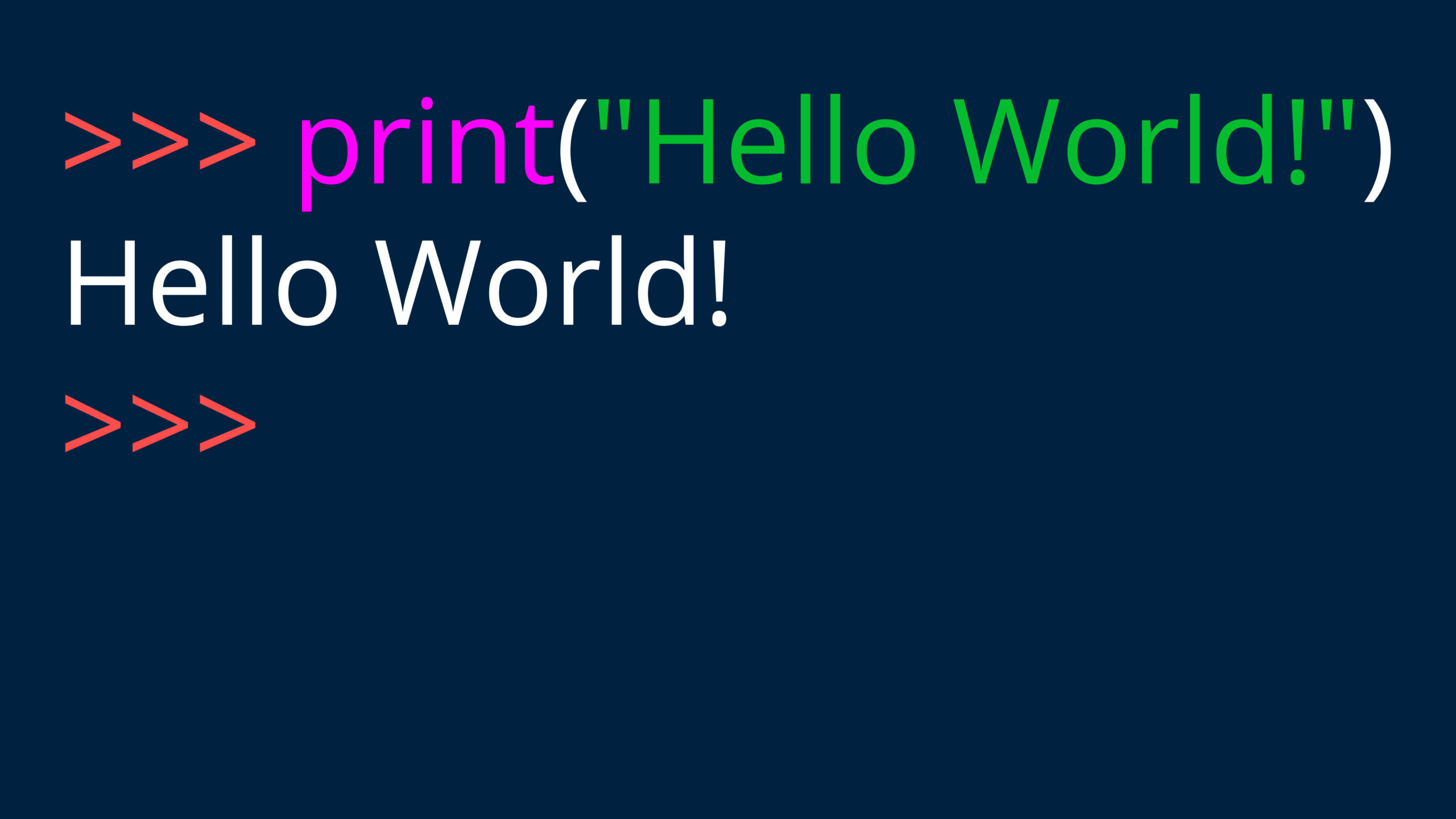 Why does Python say Hello, World?